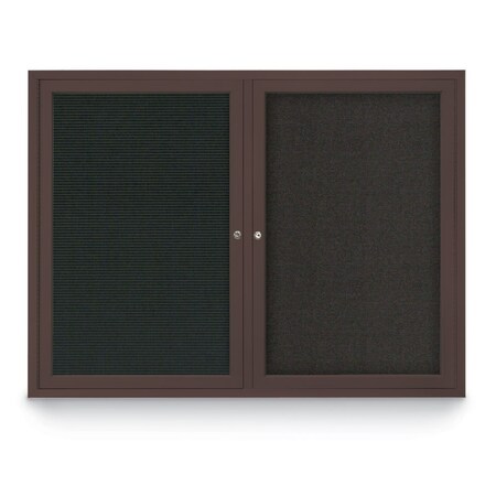 United Visual Products Corkboard, Blue Spruce /Satin, 72" x 48" UV408-SATIN-BLSPRU
